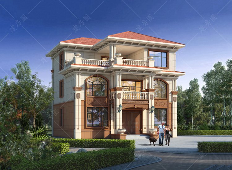 農(nóng)村三層自建別墅設(shè)計(jì)圖紙，大氣歐式風(fēng)格