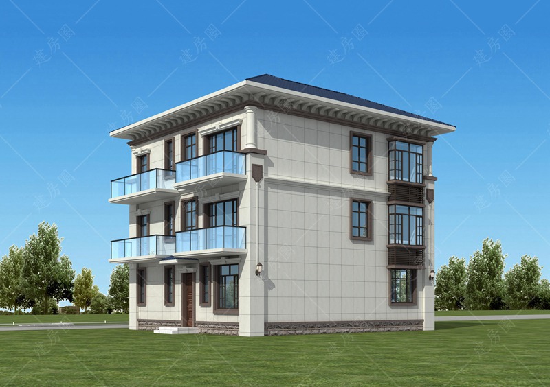 農村二層半自建房設計效果圖
