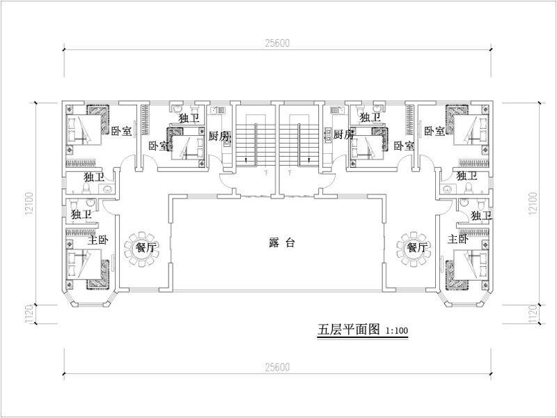 民宿設(shè)計(jì)五層平面圖