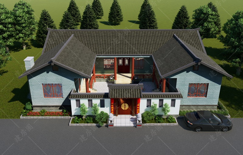 農(nóng)村小四合院效果圖