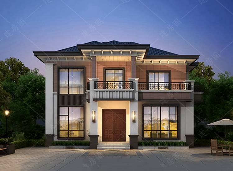 農村自建房二層圖紙，新中式帶全套圖紙