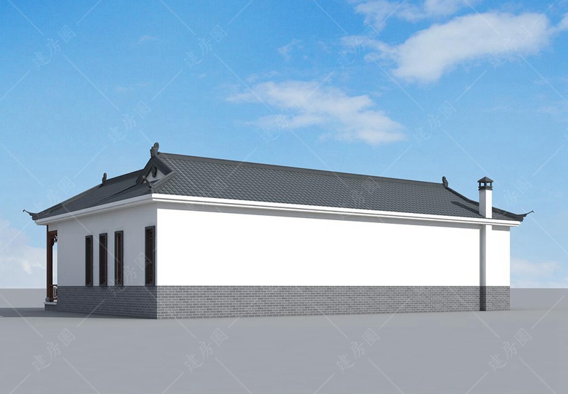 中式三合院外觀設(shè)計(jì)圖