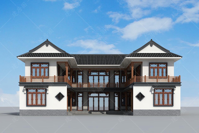 中式三合院效果圖