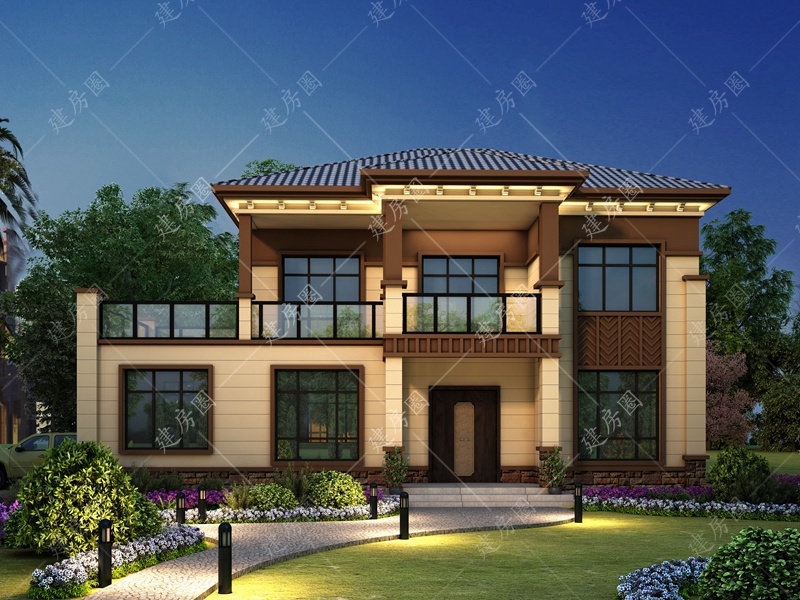 兩層自建房設(shè)計圖片