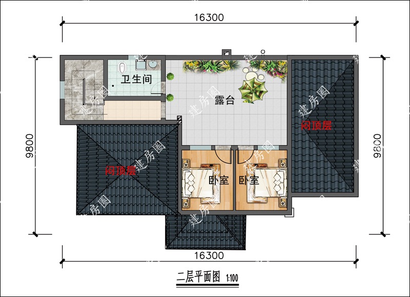 農(nóng)村一層半別墅平面圖