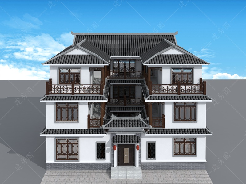 三層四合院設(shè)計(jì)效果圖