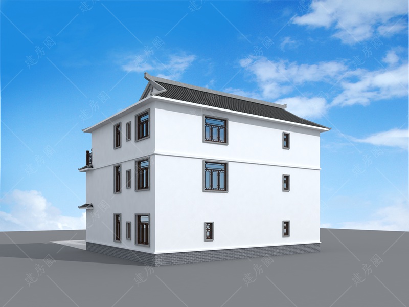 三層四合院外觀效果圖
