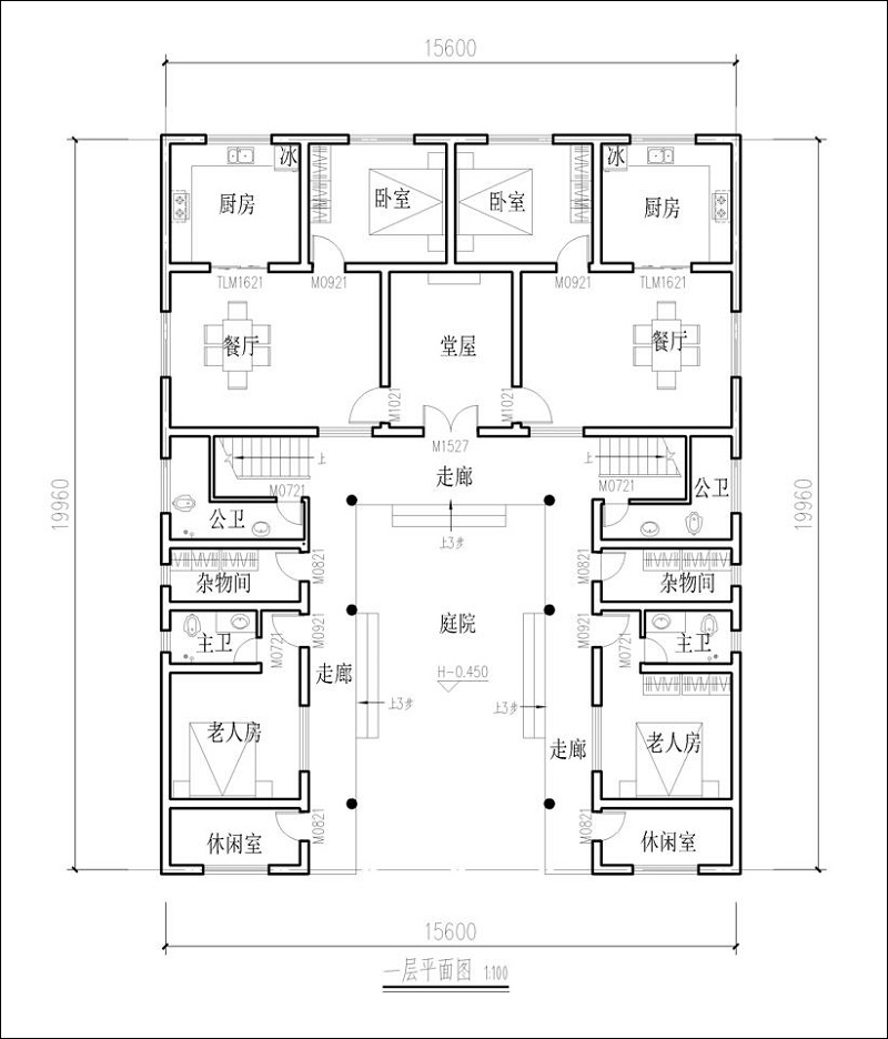 農(nóng)村二層四合院戶型圖