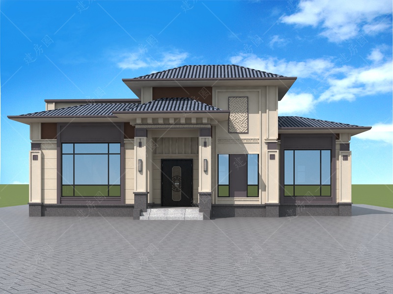自建房設(shè)計圖一層半效果圖