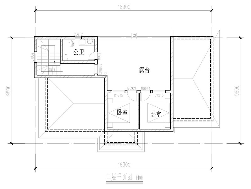 農(nóng)村自建房設(shè)計圖一層半簡單平面圖