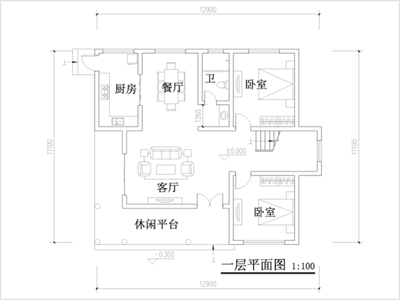 農(nóng)村自建房設計圖一層