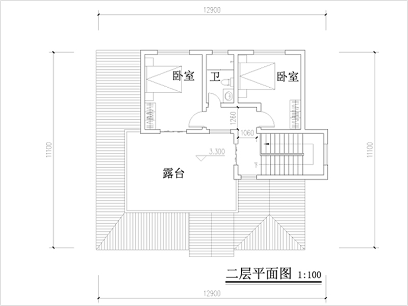 自建房設計圖二層平面圖
