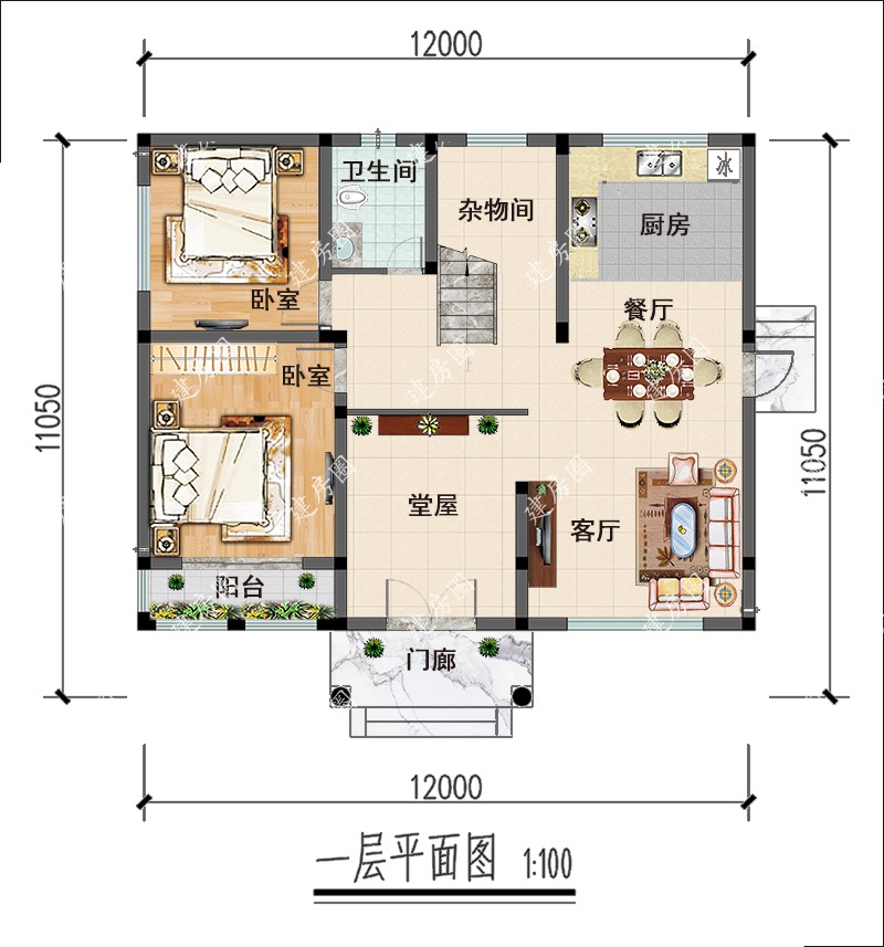 農(nóng)村二層自建房戶型圖
