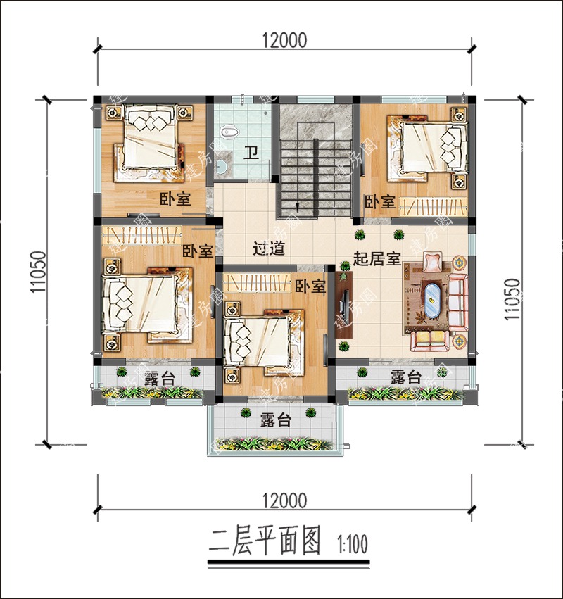 農(nóng)村二層自建房平面圖
