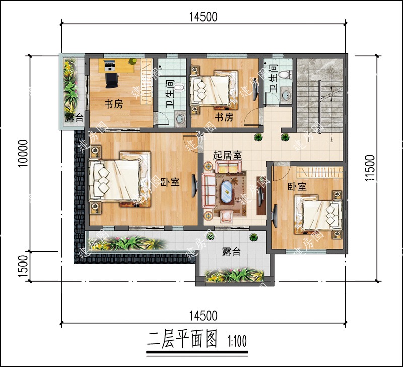 農(nóng)村三層別墅戶型圖