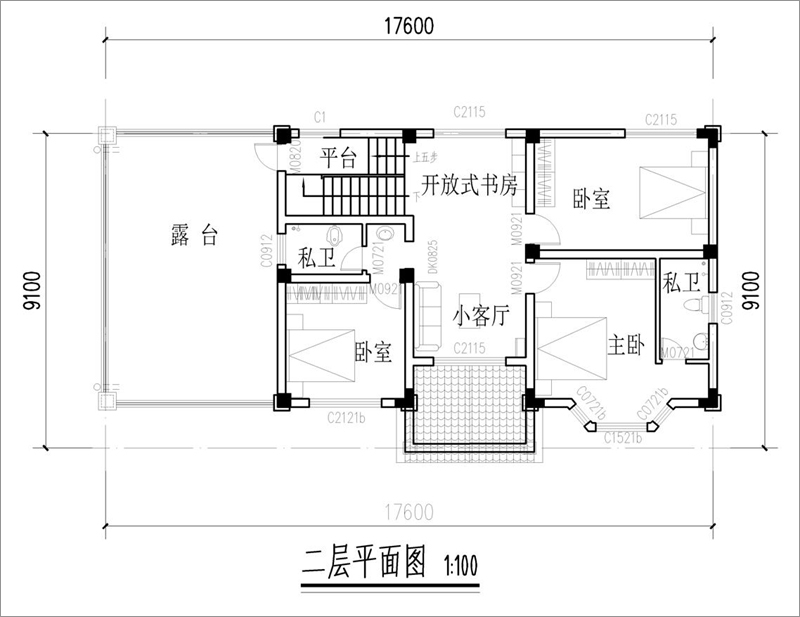 農(nóng)村歐式別墅設(shè)計(jì)平面圖