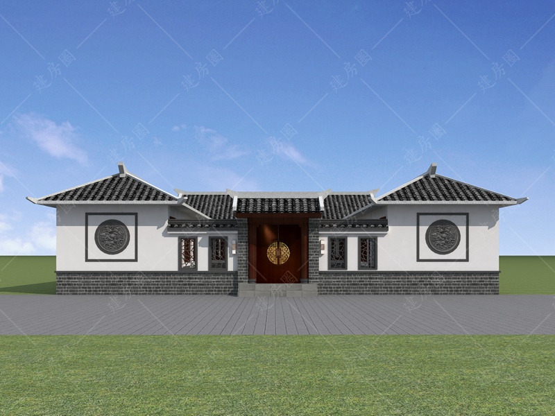 一層四合院外觀圖
