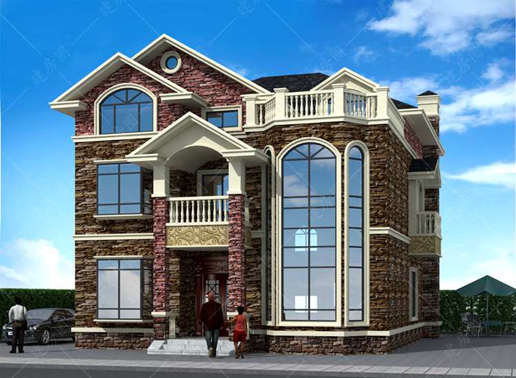 農村自建房設計圖三層平面圖，含全套施工圖效果圖