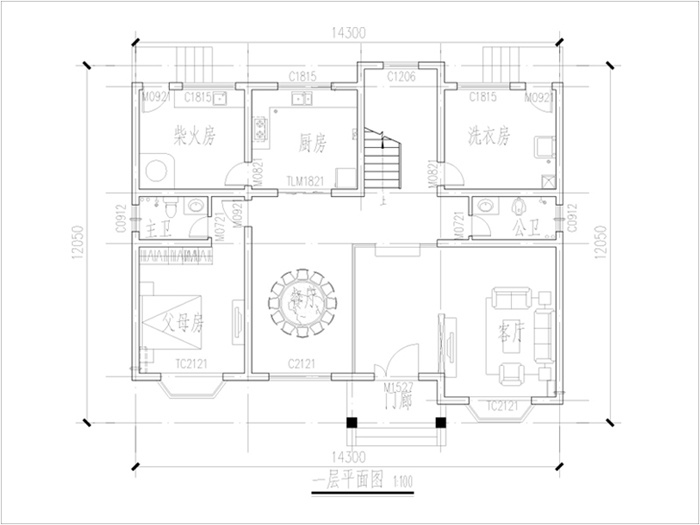 農(nóng)村150平米建房設(shè)計圖紙