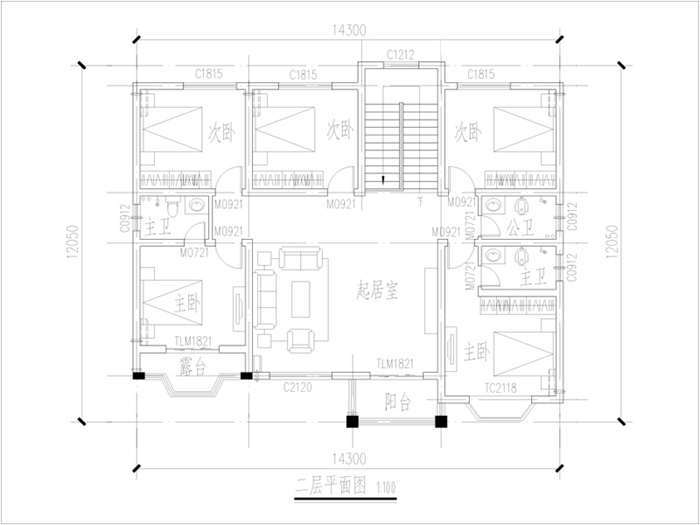150平米建房設(shè)計平面圖