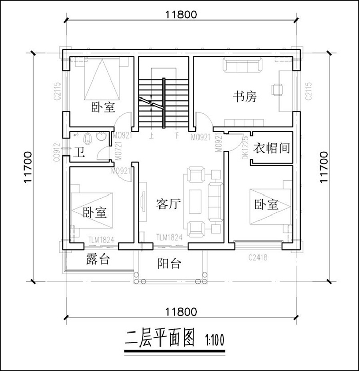農(nóng)村三層自建房設(shè)計平面圖