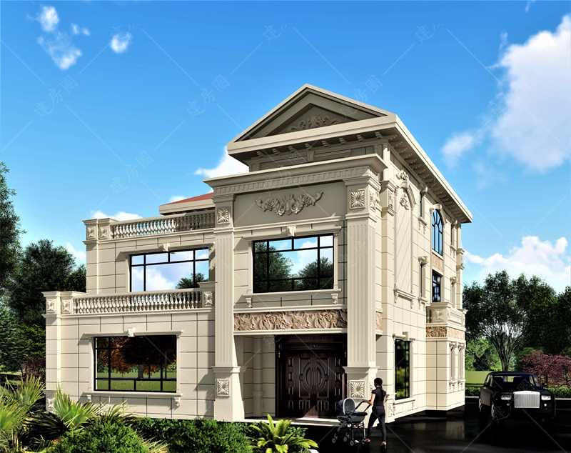農(nóng)村三層自建別墅外觀圖片