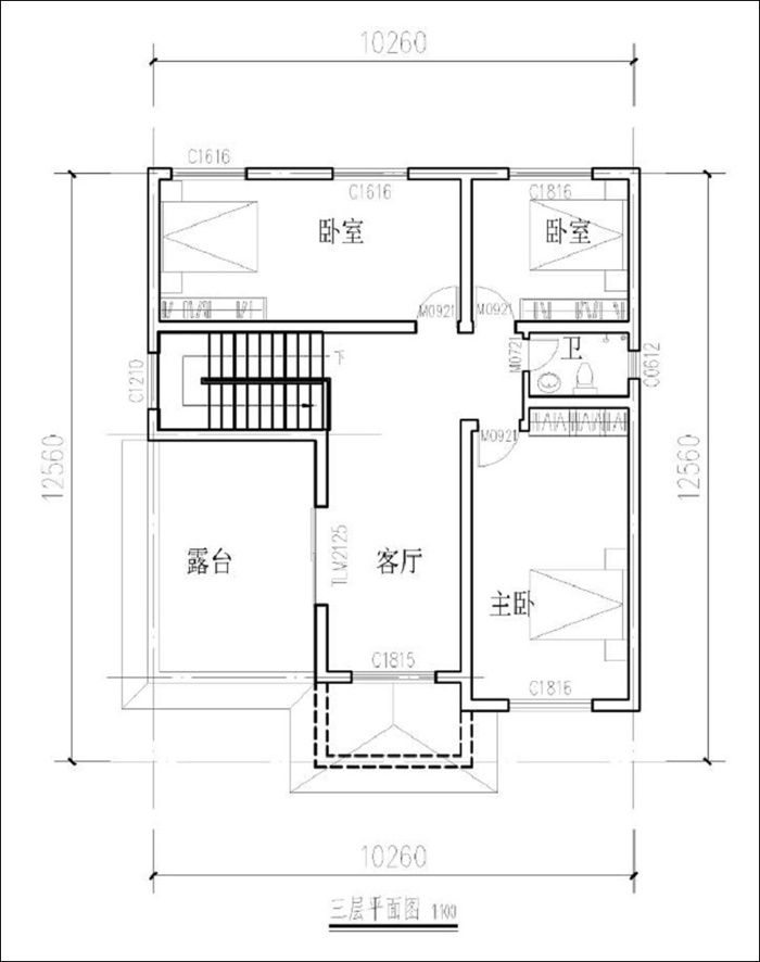 10米x12米自建別墅設(shè)計(jì)戶型圖
