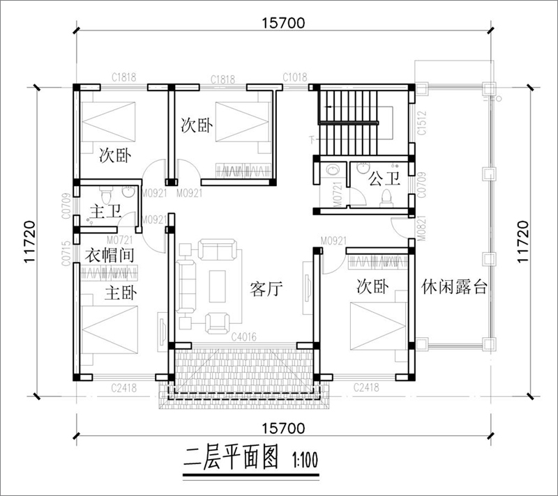 新中式小別墅戶型圖