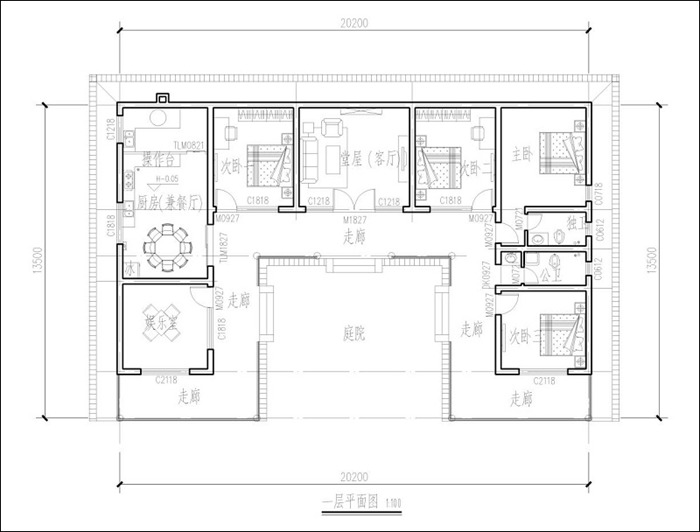 農(nóng)村三合院自建房設(shè)計(jì)圖
