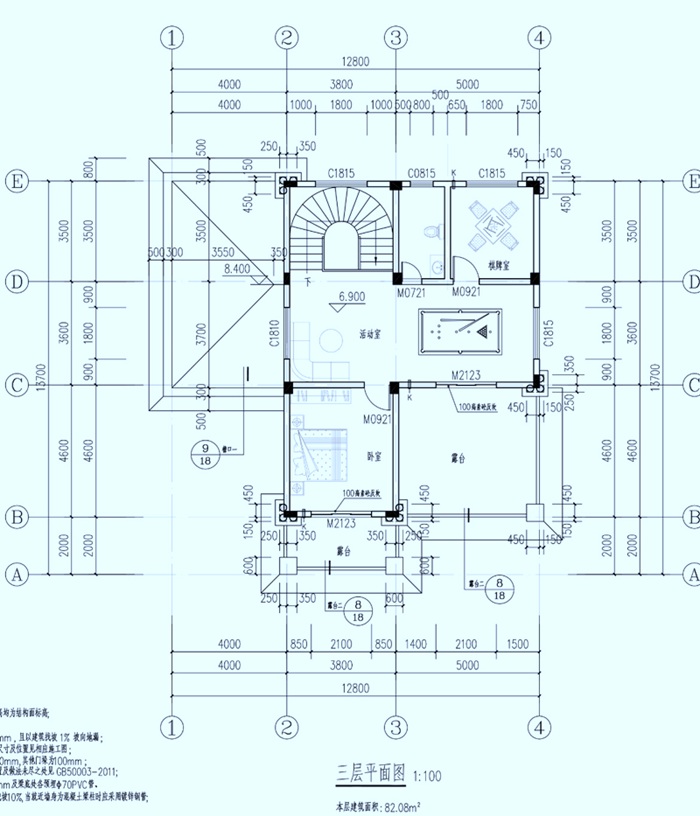 12x14米自建房平面圖