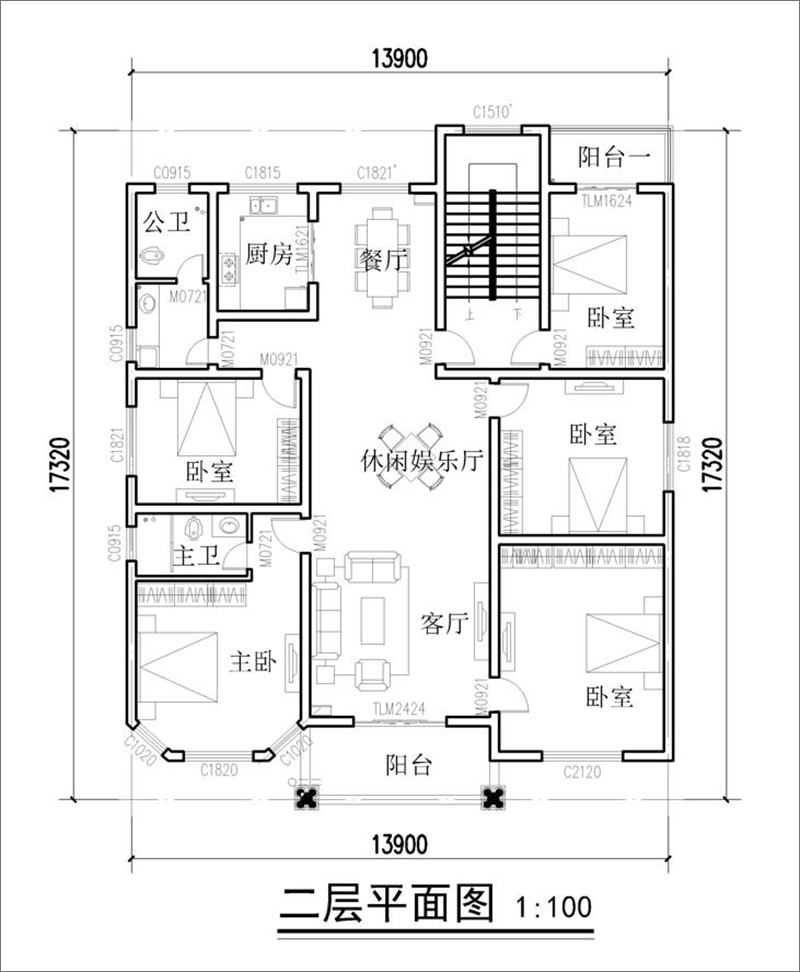 歐式自建別墅平面圖
