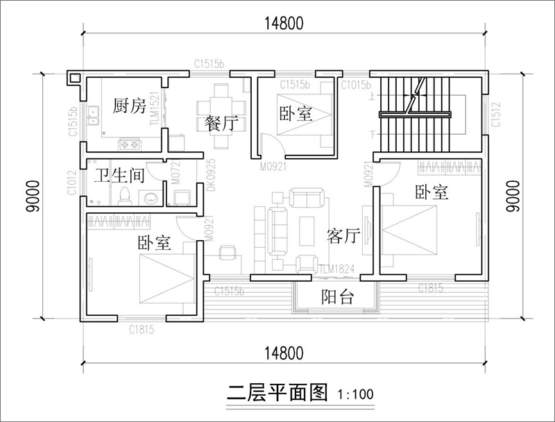 三層鄉(xiāng)村別墅平面圖