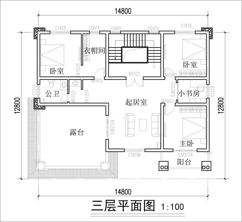 三層自建房平面圖