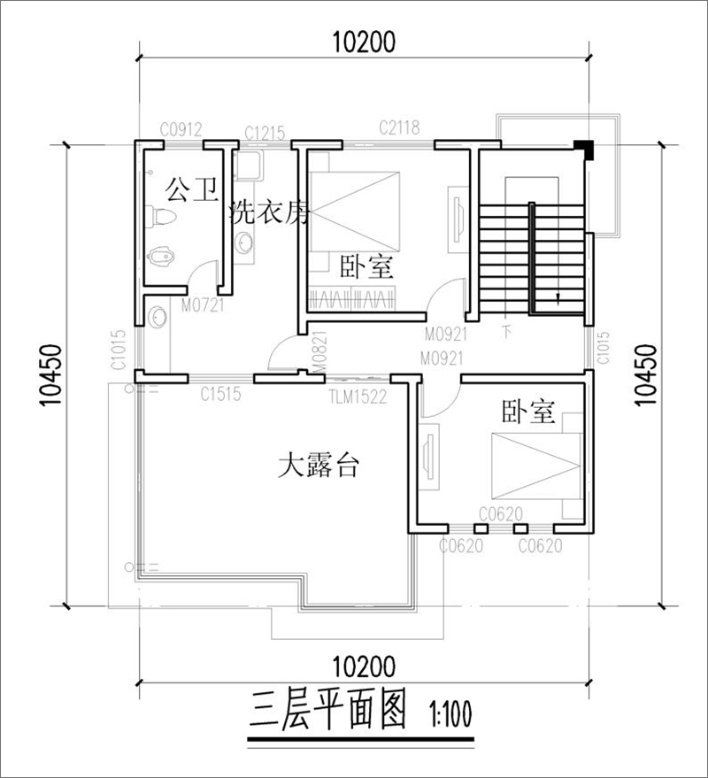 三層現(xiàn)代風(fēng)格別墅布局圖