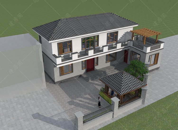 農(nóng)村20萬可建二層樓房設(shè)計圖紙，外觀簡樸耐看