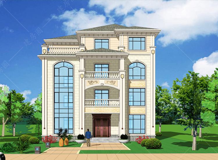 農(nóng)村自建別墅四層設(shè)計圖紙，外觀經(jīng)典，戶型舒適