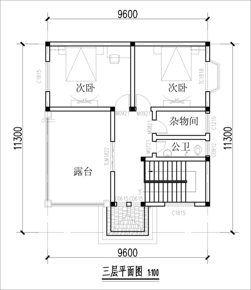 農村三層房屋設計建筑平面圖