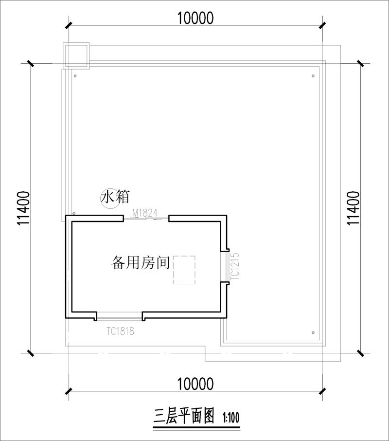 農(nóng)村三層現(xiàn)代別墅戶型圖