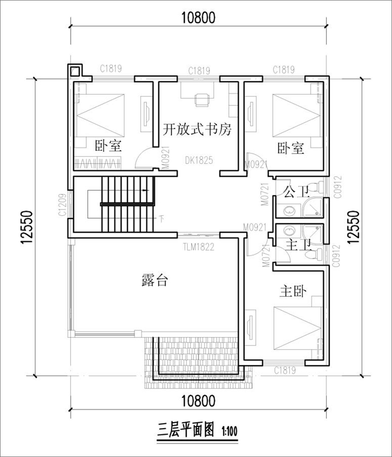 農(nóng)村自建房三層布局圖