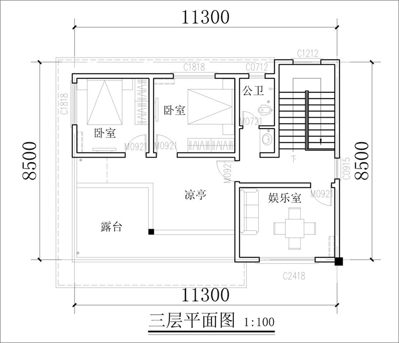 三層現(xiàn)代風(fēng)格別墅