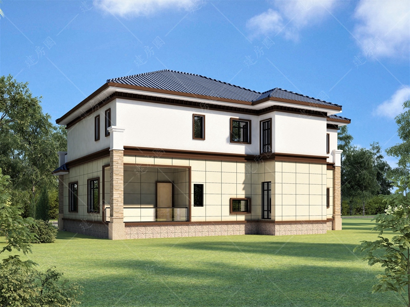 農(nóng)村四間二層自建房外觀(guān)圖片