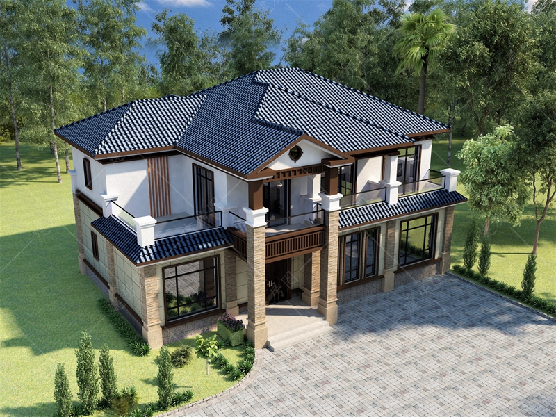 四間二層自建房外觀(guān)圖片