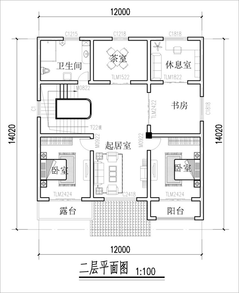 二層自建房平面圖