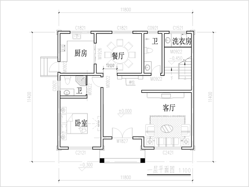 璧山自建房一層平面圖