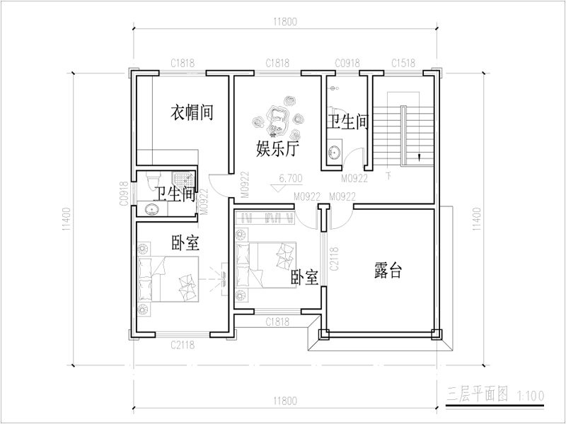 璧山自建房三層平面圖