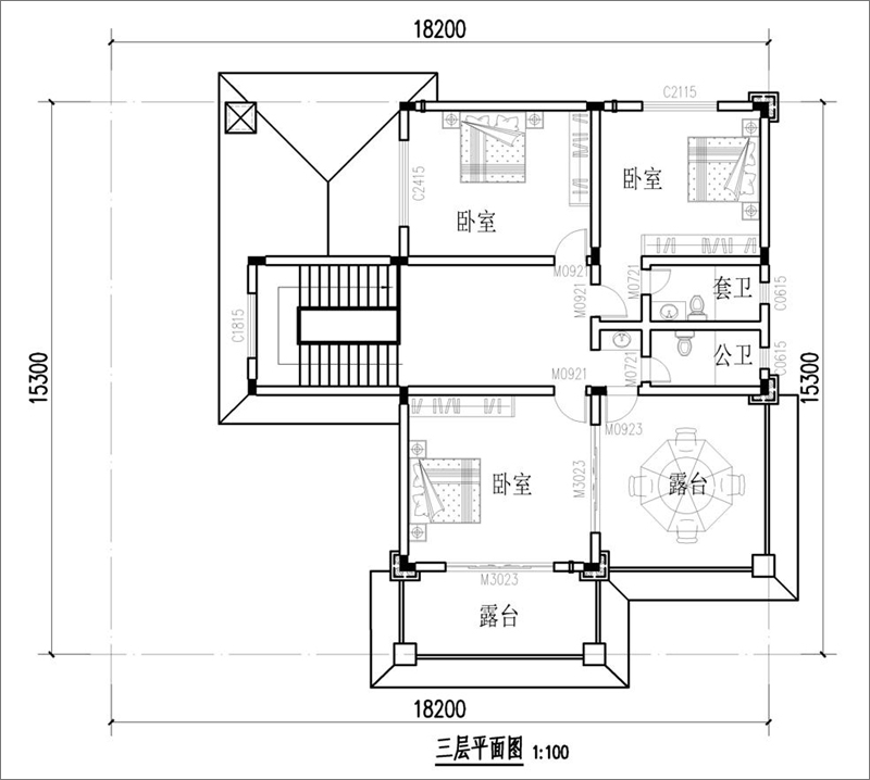 三層別墅設(shè)計(jì)平面圖