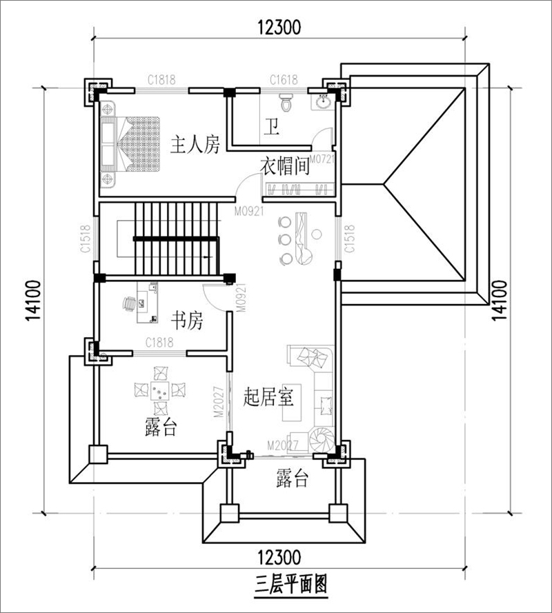 農村房子三層平面圖