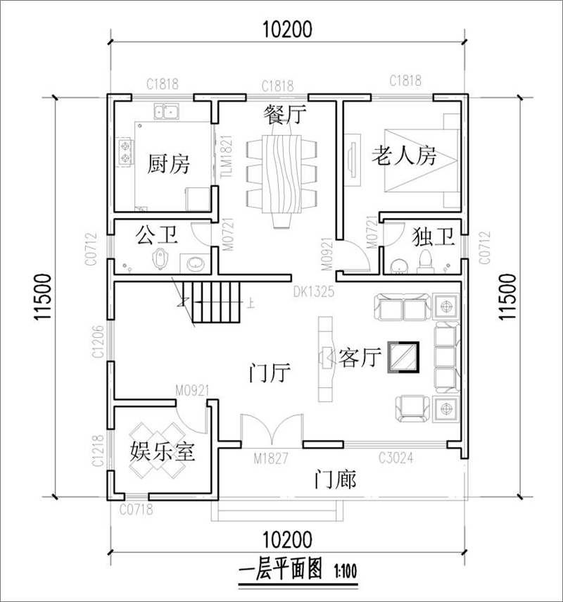 三層現(xiàn)代風格別墅戶型圖