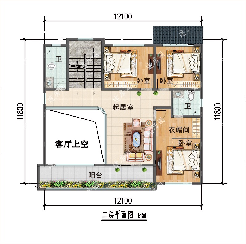 農(nóng)村三層別墅平面圖