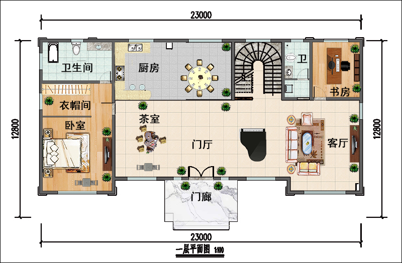 農(nóng)村法式別墅戶型設(shè)計圖
